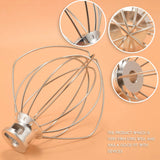 Stainless Steel Wire Whip Mixer Attachment for K45WW Flour Cake Balloon Whisk