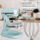 Stainless Steel Wire Whip Mixer Attachment for K45WW Flour Cake Balloon Whisk