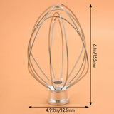 Stainless Steel Wire Whip Mixer Attachment for K45WW Flour Cake Balloon Whisk