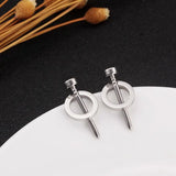 Stainless Steel Nail Stud Earrings Plating Wedding Engagement Jewelry