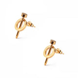 Stainless Steel Nail Stud Earrings Plating Wedding Engagement Jewelry