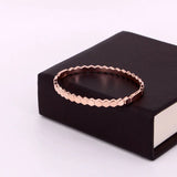 Stainless Steel Women Bangle 4mm Rhombic Honeycomb Bracelet