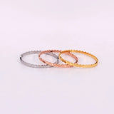 Stainless Steel Women Bangle 4mm Rhombic Honeycomb Bracelet