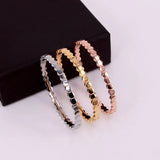 Stainless Steel Women Bangle 4mm Rhombic Honeycomb Bracelet