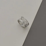 Stainless Steel Women's Waterproof Crown Rings