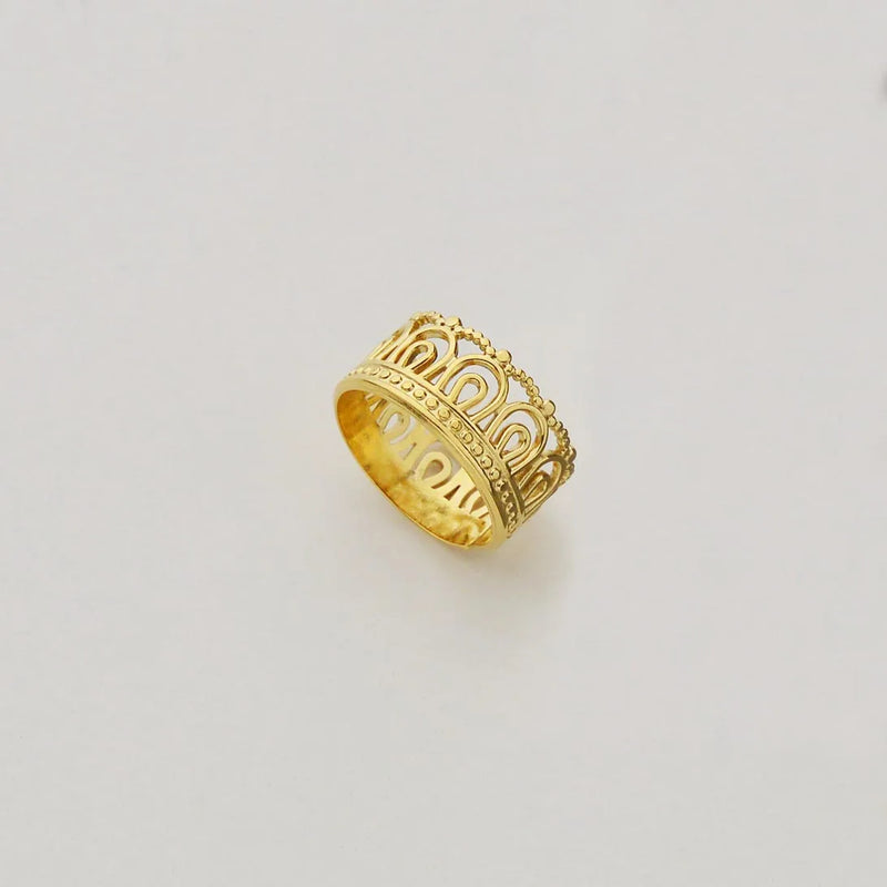 Stainless Steel Women's Waterproof Crown Rings
