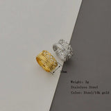 Stainless Steel Women's Waterproof Crown Rings
