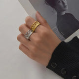 Stainless Steel Women's Waterproof Crown Rings