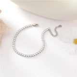 Stainless Steel Zircon Anklet Women's Birthday Gift Jewelry