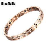Stainless Steel Zircon Link Chain Hematite Bracelet