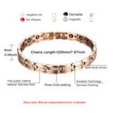 Stainless Steel Zircon Link Chain Hematite Bracelet