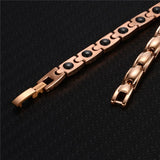 Stainless Steel Zircon Link Chain Hematite Bracelet