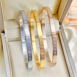 Stainless Steel Couple Bracelet Maze Print Women's Jewelry