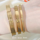 Stainless Steel Couple Bracelet Maze Print Women's Jewelry