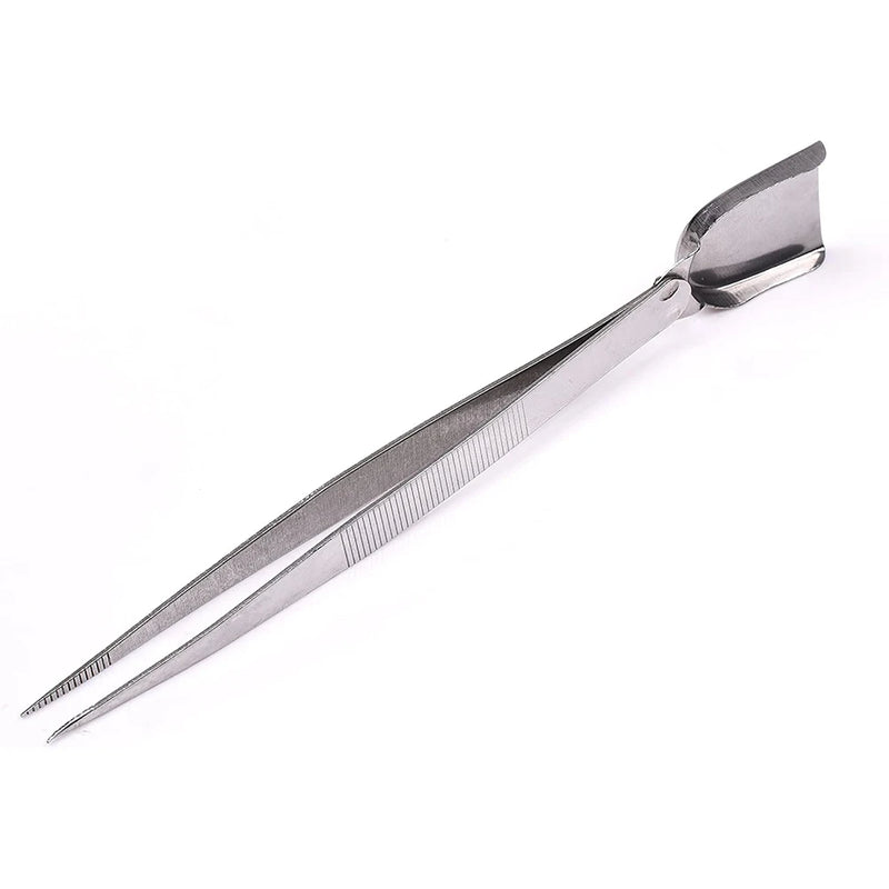 Stainless Steel Gem Clip Tweezers with Shovel Diamond - Jewelry Tool
