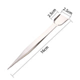 Stainless Steel Gem Clip Tweezers with Shovel Diamond - Jewelry Tool