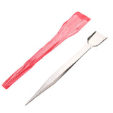 Stainless Steel Gem Clip Tweezers with Shovel Diamond - Jewelry Tool