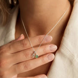 Stainless Steel Women Birthstone Constellation Pendant Necklace DIY Jewelry