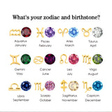 Stainless Steel Women Birthstone Constellation Pendant Necklace DIY Jewelry