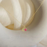 Stainless Steel Women Birthstone Constellation Pendant Necklace DIY Jewelry