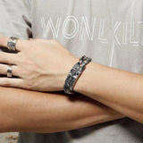 Men's Stainless Steel Symbol Bracelet 225 Mm Mysterious O-chain