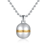 Stainless Titanium 'Love Forever' Perfume Bottle Locket Necklace