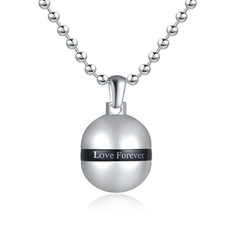 Stainless Titanium 'Love Forever' Perfume Bottle Locket Necklace
