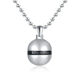 Stainless Titanium 'Love Forever' Perfume Bottle Locket Necklace