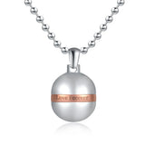 Stainless Titanium 'Love Forever' Perfume Bottle Locket Necklace