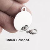 Stainless Steel 19mm Disc Pendant - 3/4 Inch Round Small Charm Pendants (10pcs)