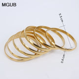 Stainless Steel 6mm 7pcs Bangle Set for Kids LH687