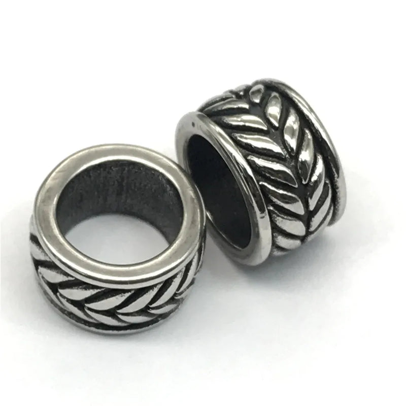 8mm Stainless Steel Leaf Spacer Beads Jewelry Findings