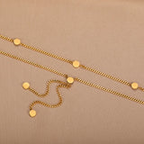 Stainless Steel Ball Pendant Necklace Minimalist Chain Pearl