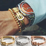 Stainless Steel Bangle for Men - Titanium Steel Bracelet