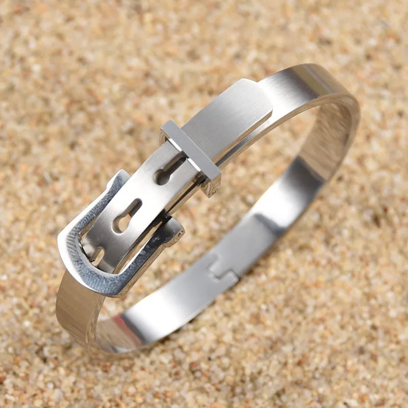 Stainless Steel Bangle for Men - Titanium Steel Bracelet