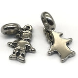Stainless Steel Boy and Girl Pendant Charms for Jewelry Making