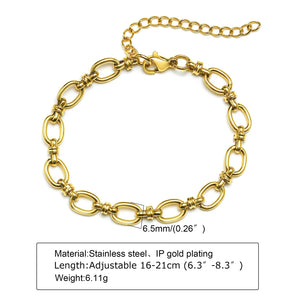 Stainless Steel Charm Bracelet for Women Wedding Party