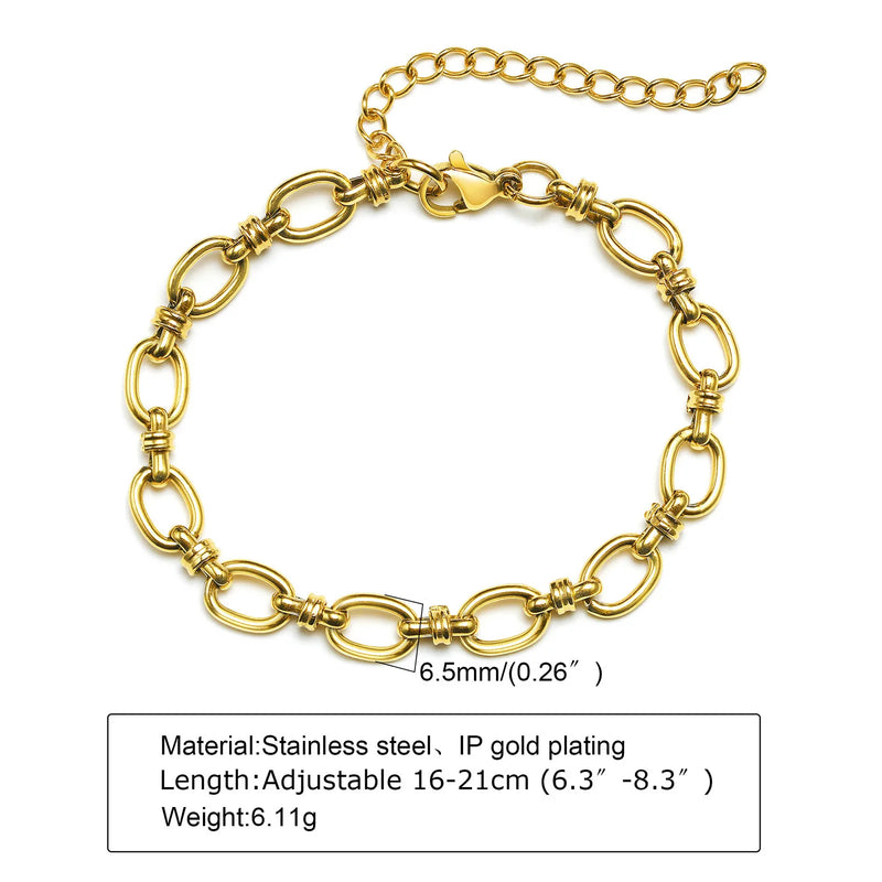 Stainless Steel Charm Bracelet for Women Wedding Party