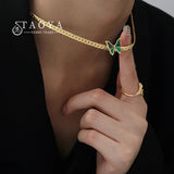 Gradient Butterfly Chokers Necklace For Women