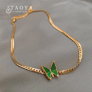 Gradient Butterfly Chokers Necklace For Women