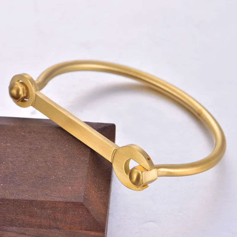 Stainless Steel D Wrench Spanner Detent Lever Tool Horseshoe Bracelet