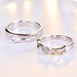 Stainless Steel Engagement & Promise Ring Set