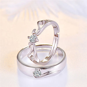 Stainless Steel Engagement & Promise Ring Set