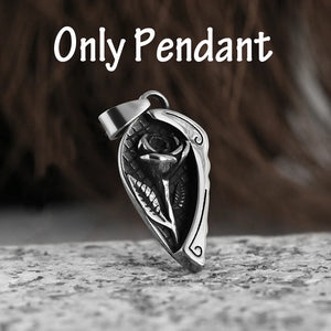 Heart Flowers&Skull Couple Pendant Necklace Gothic Punk Men Women Valentines