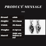 Heart Flowers&Skull Couple Pendant Necklace Gothic Punk Men Women Valentines