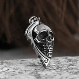 Heart Flowers&Skull Couple Pendant Necklace Gothic Punk Men Women Valentines