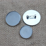 Stainless Steel Vintage Round Brooch Blank Setting Bezel Accessories