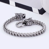 High Chain Stainless Steel Dragon Bracelet Men 6mm 8.66''