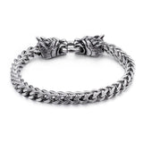 High Chain Stainless Steel Dragon Bracelet Men 6mm 8.66''