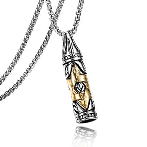 Star of David Necklace Men Bullet Six-Pointed Star YG-02